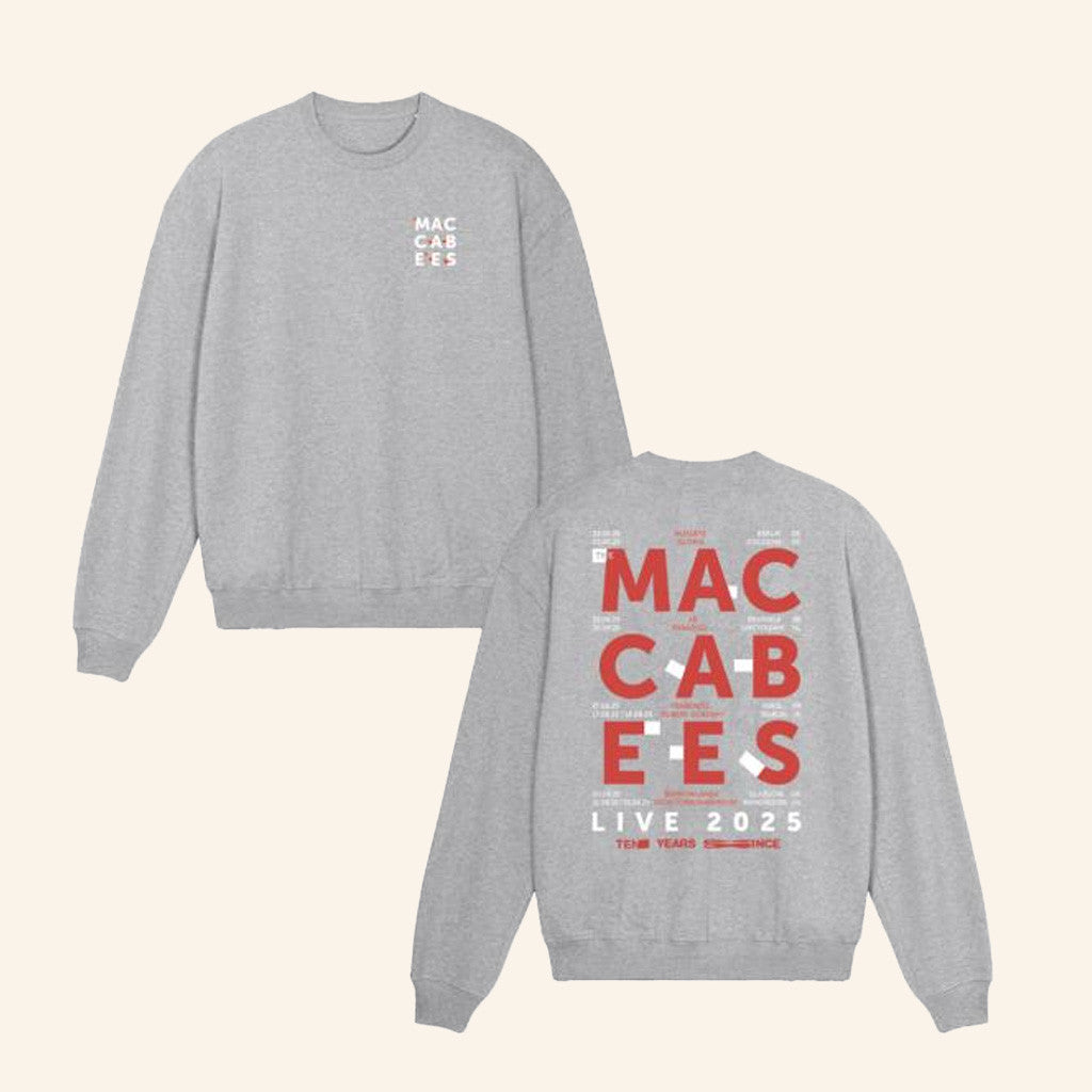 The Maccabees Merch The Maccabees 2025 Grey Tour Crewneck Sweatshirt Him Gifts - Lilybirchmarket