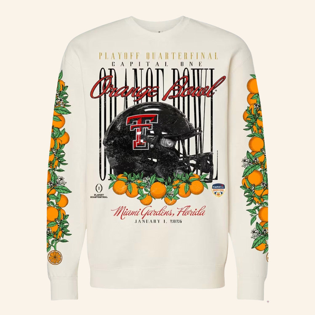 The Matador Merch Orange Bowl 2026 Helmet Sweatshirt Texas Tech Football Merch Gifts For Fans - Lilybirchmarket