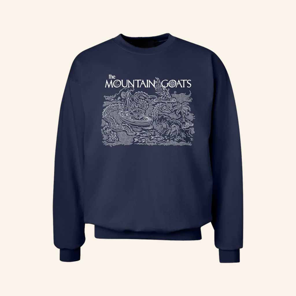 The Mountain Goats Merch Sea Monster Navy Sweatshirt Birthday Gift For Friends - Lilybirchmarket