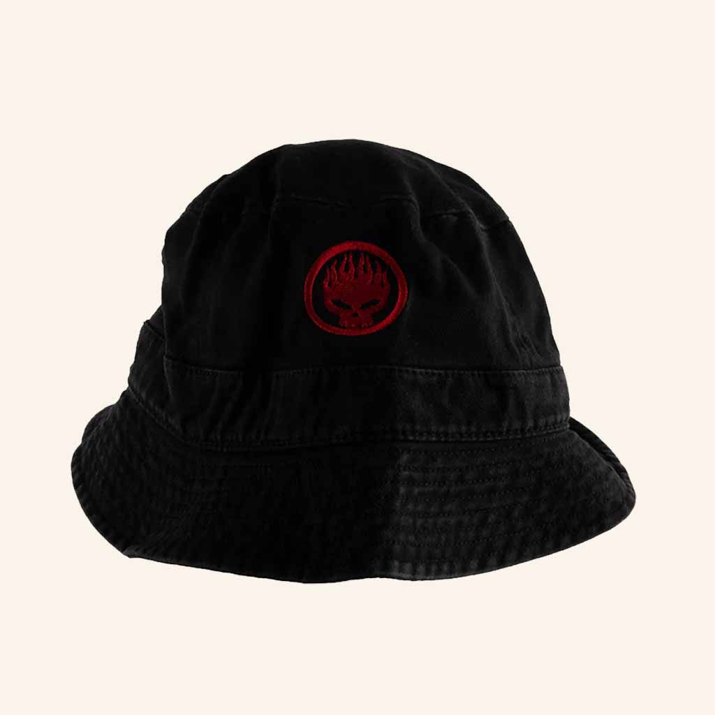 The Offspring Merch Flaming Skull Bucket Hat Embroidered Best Gifts For Husband - Lilybirchmarket