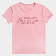 The Sip Merch Luckiest Girl in the World T-Shirt Gifts For Girlfriend - Lily Birch Market