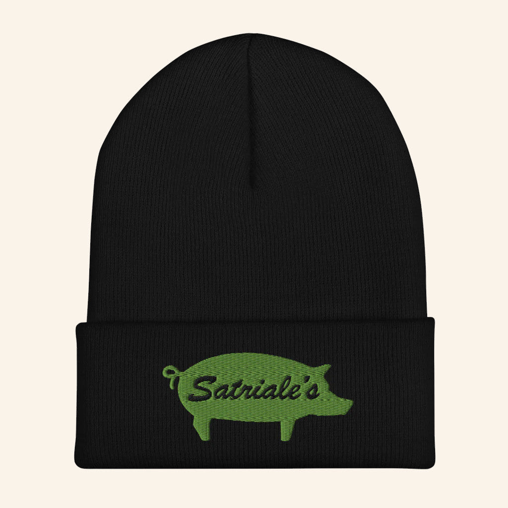 The Sopranos Merch Satriale's Logo Embroidered Beanie Gift Ideas For Husband - Lilybirchmarket