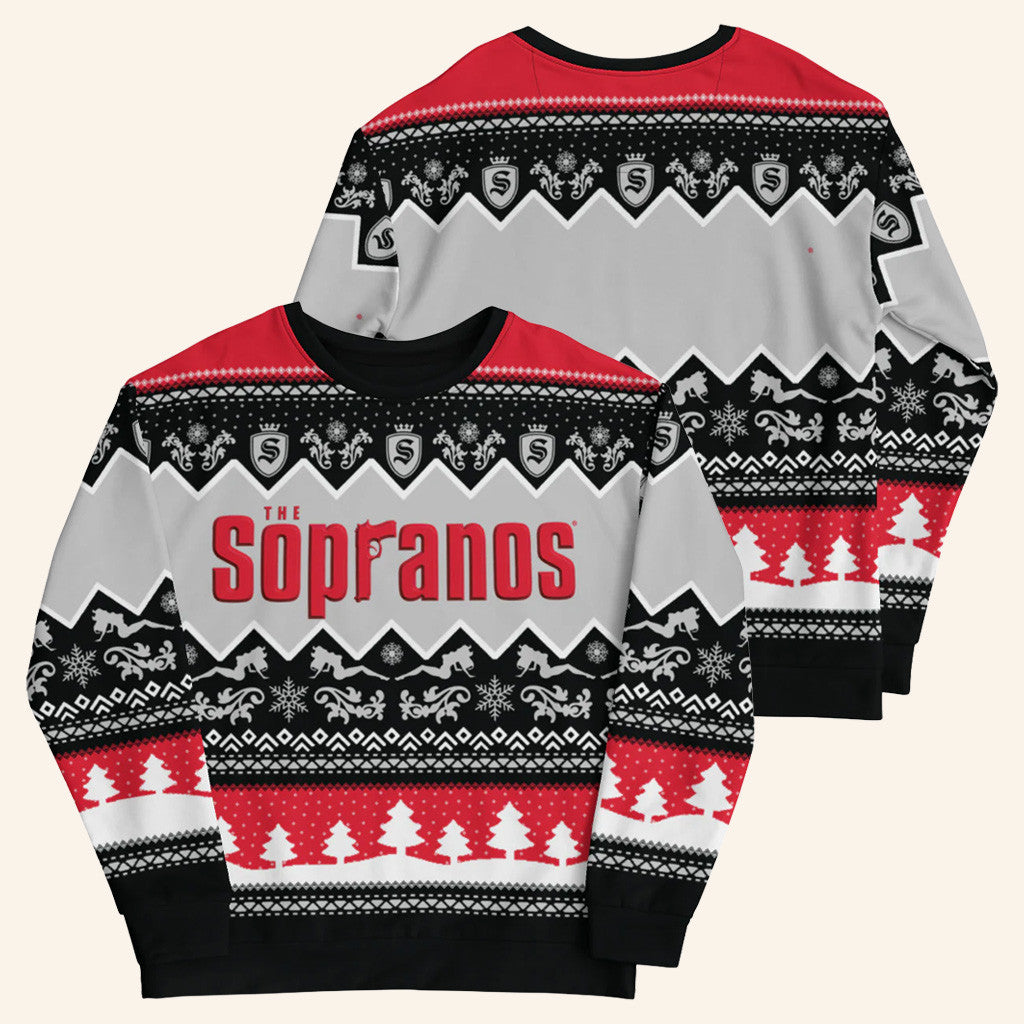 The Sopranos Merch The Sopranos Logo Ugly Christmas Sweatshirt Gifts Xmas Gifts For Him - Lilybirchmarket