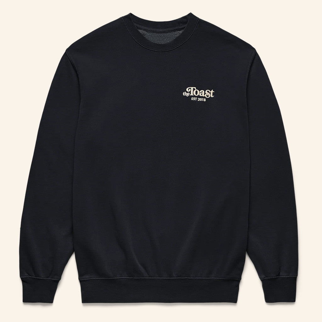 The Toast Merch Logo Crewneck Black The Toast Sweatshirt Gifts For Brother - Lilybirchmarket