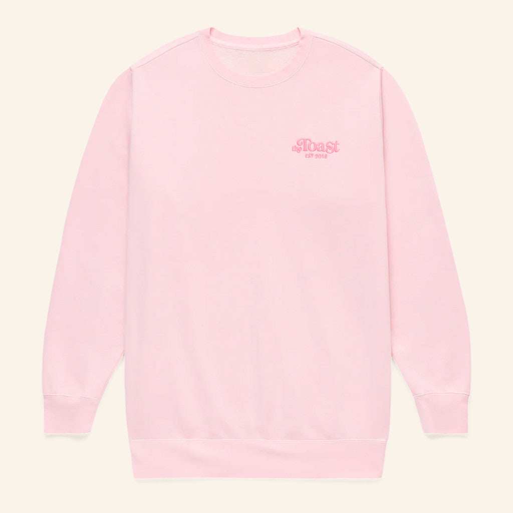 The Toast Merch Logo Crewneck Light Pink The Toast Sweatshirt Gifts For Wife - Lilybirchmarket