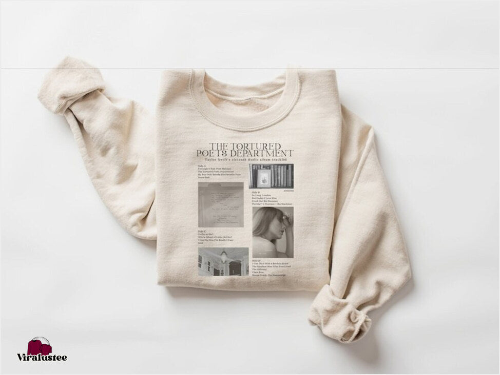 The Tortured Poets Department Crewneck Sweatshirt Gifts For Fans Merch Apparel - Lilybirchmarket