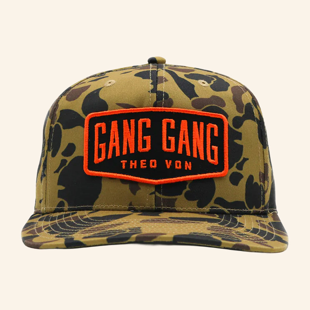 Theo Von Merch Gang Gang Duck Camo Hat Embroidered Birthday Gift For Husband - Lilybirchmarket