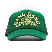 Theo Von Merch Gang Gang Trucker Hat Green Embroidered Gifts For Mom - Lilybirchmarket