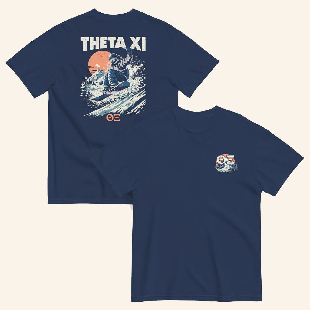 Theta XI Merch Theta XI Snowboarding T-Shirt Gifts For Son In Law - Lily Birch Market