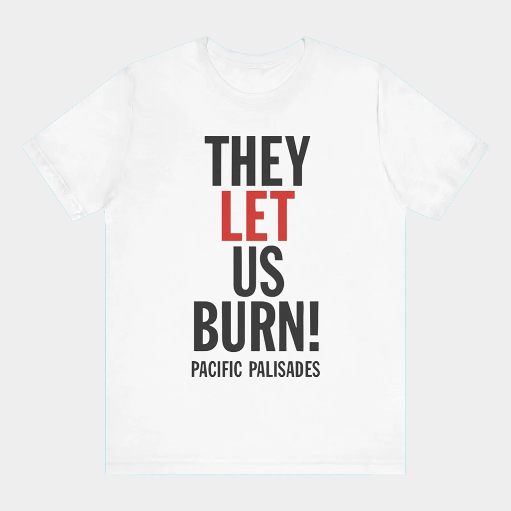 They Let Us Burn Pacific Palisades T-Shirt Birthday Ideas For Boyfriend - Lily Birch Market