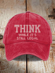 Think While It's Legal Red Hat FJB Anti Joe Hat Political Cap Gifts For Husband - Lilybirchmarket