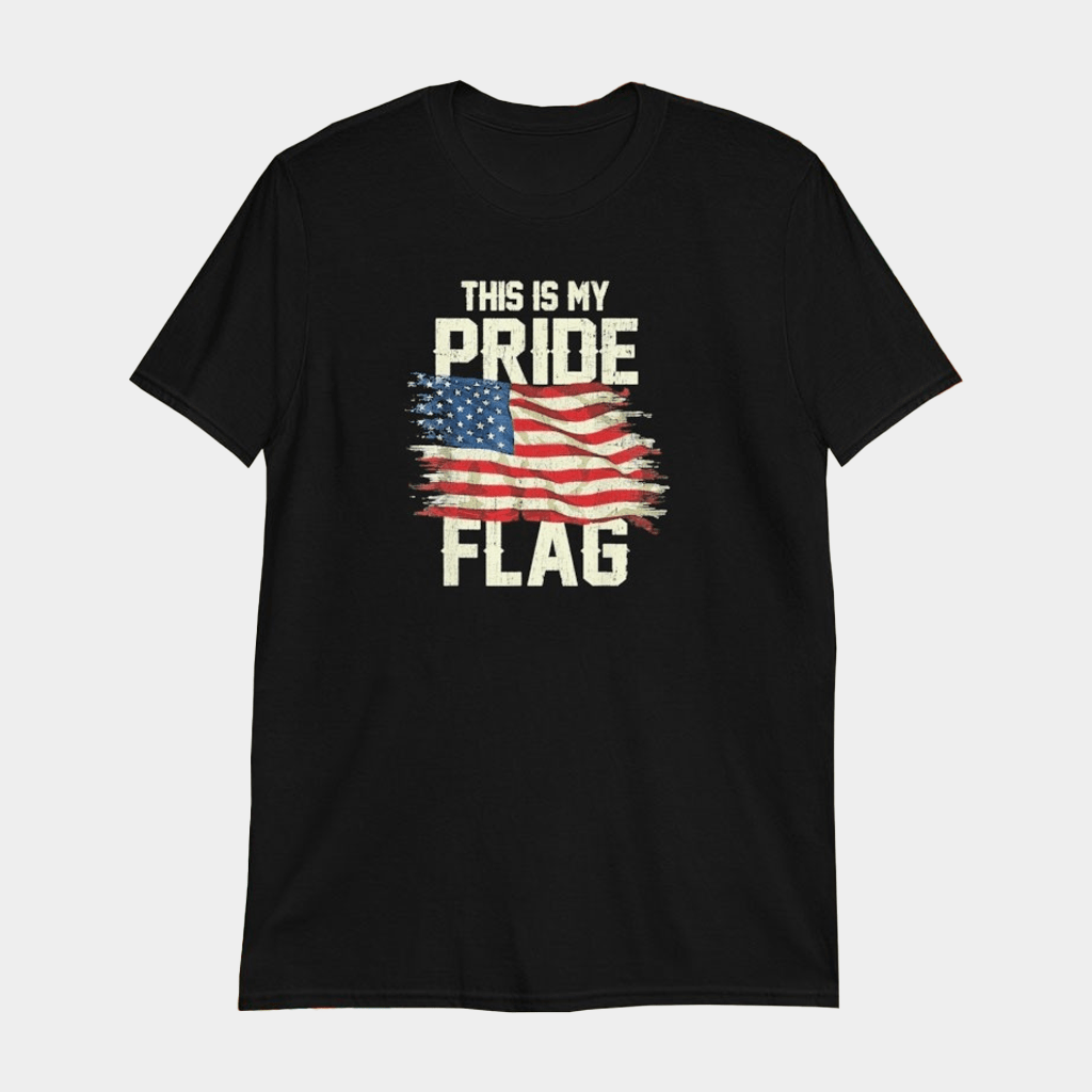 This is My Pride American Flag T-Shirt Men's Patriotic Shirts Gifts For Father - Lily Birch Market
