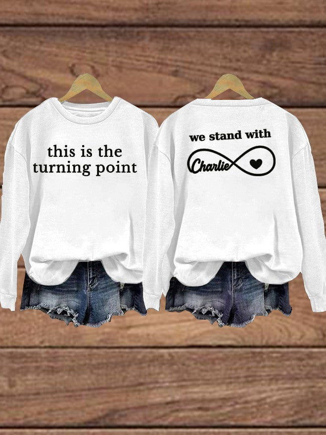 This Is The Turning Point Sweatshirt We Stand With Charlie Kirk Clothing TPUSA Merch Gifts - Lilybirchmarket
