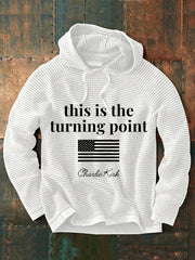 This Is The Turning Point Waffle Hoodie Rest In Peace Charlie Kirk Apparel TPUSA Clothing - Lilybirchmarket