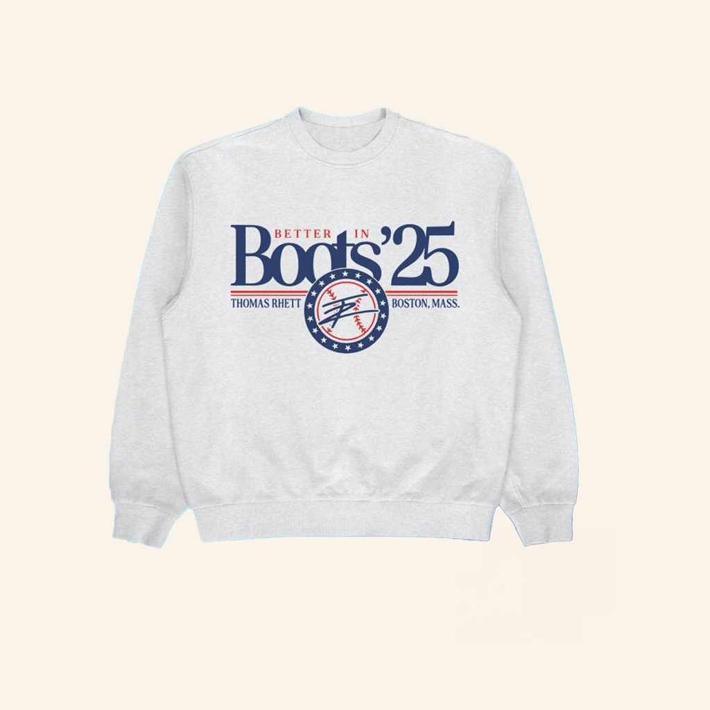 Thomas Rhett Merch 2025 Better In Boots Boston Crewneck Sweatshirt Friends Gifts - Lilybirchmarket