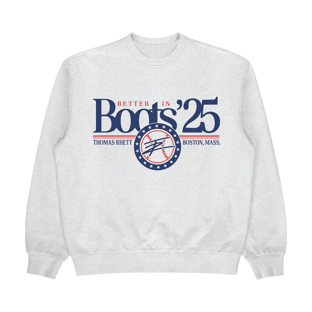 Thomas Rhett Merch Tour 2025 Better In Boots Boston Crewneck Sweatshirt Gifts For Her - Lilybirchmarket