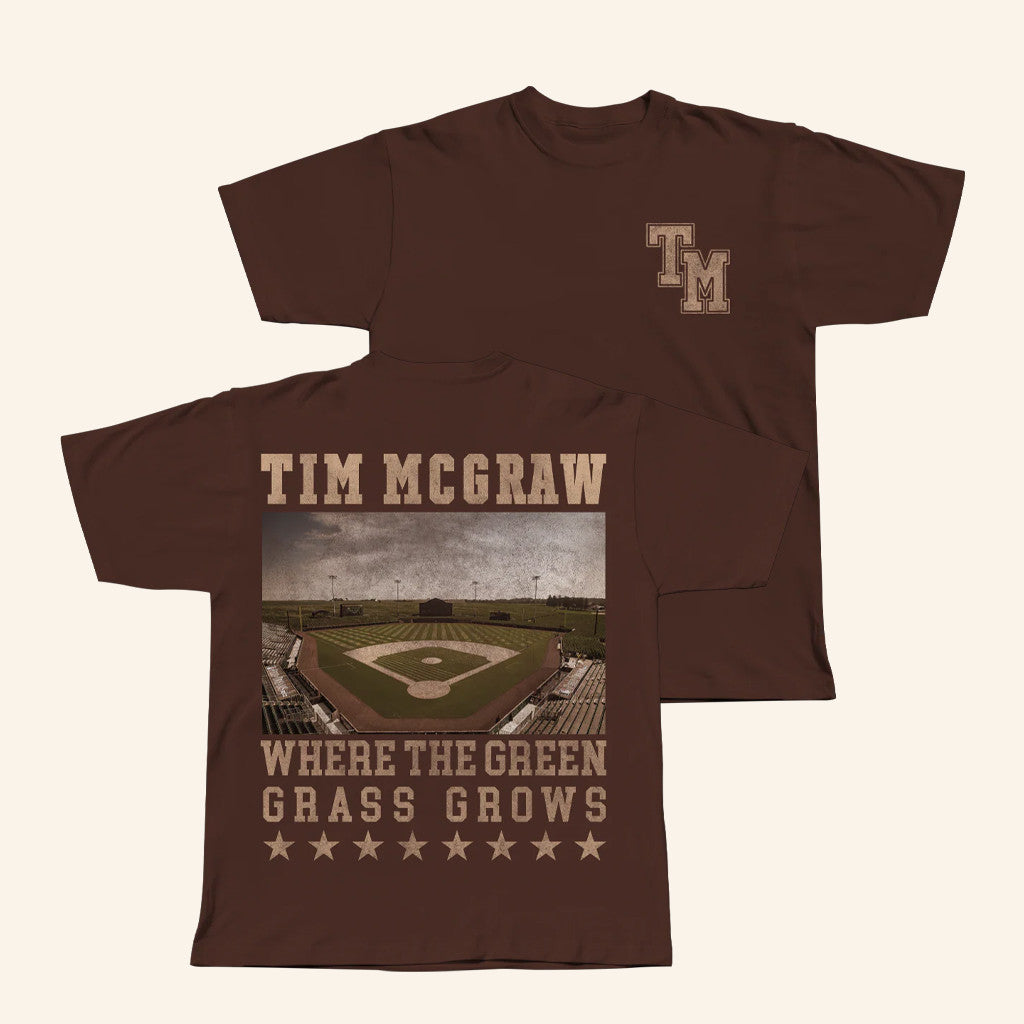 Tim Mcgraw Merch TM Baseball T-Shirt Where The Green Grass Grows Shirt Gifts For Fans - Lily Birch Market