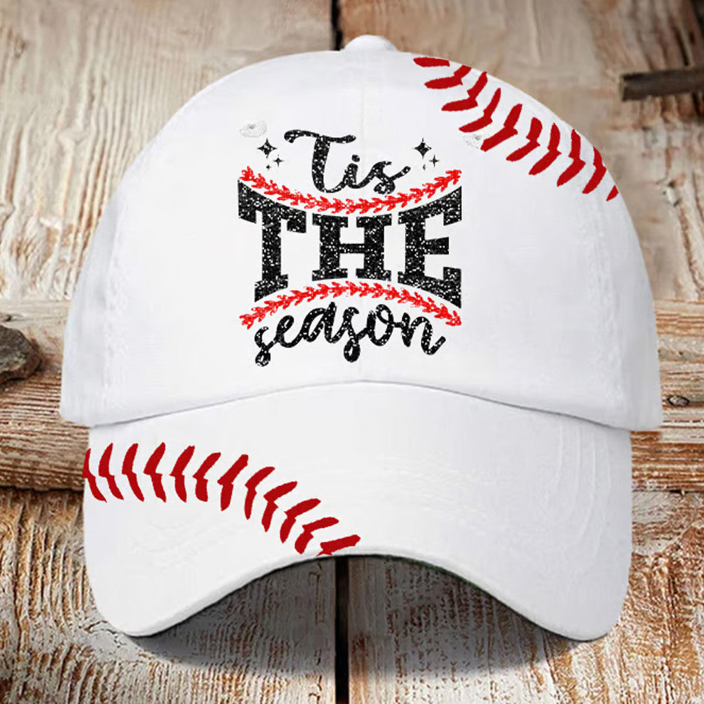 Tis The Season Baseball Hat Game Day Hat Best Gifts For Baseball Lovers - Lilybirchmarket