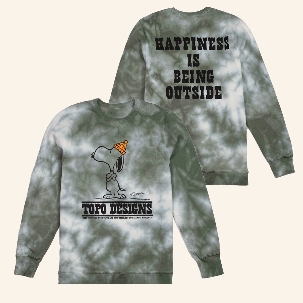 Topo Designs Merch Topo Designs X TSPTR Outside Tie Dye Sweatshirt Gifts For Brother - Lilybirchmarket