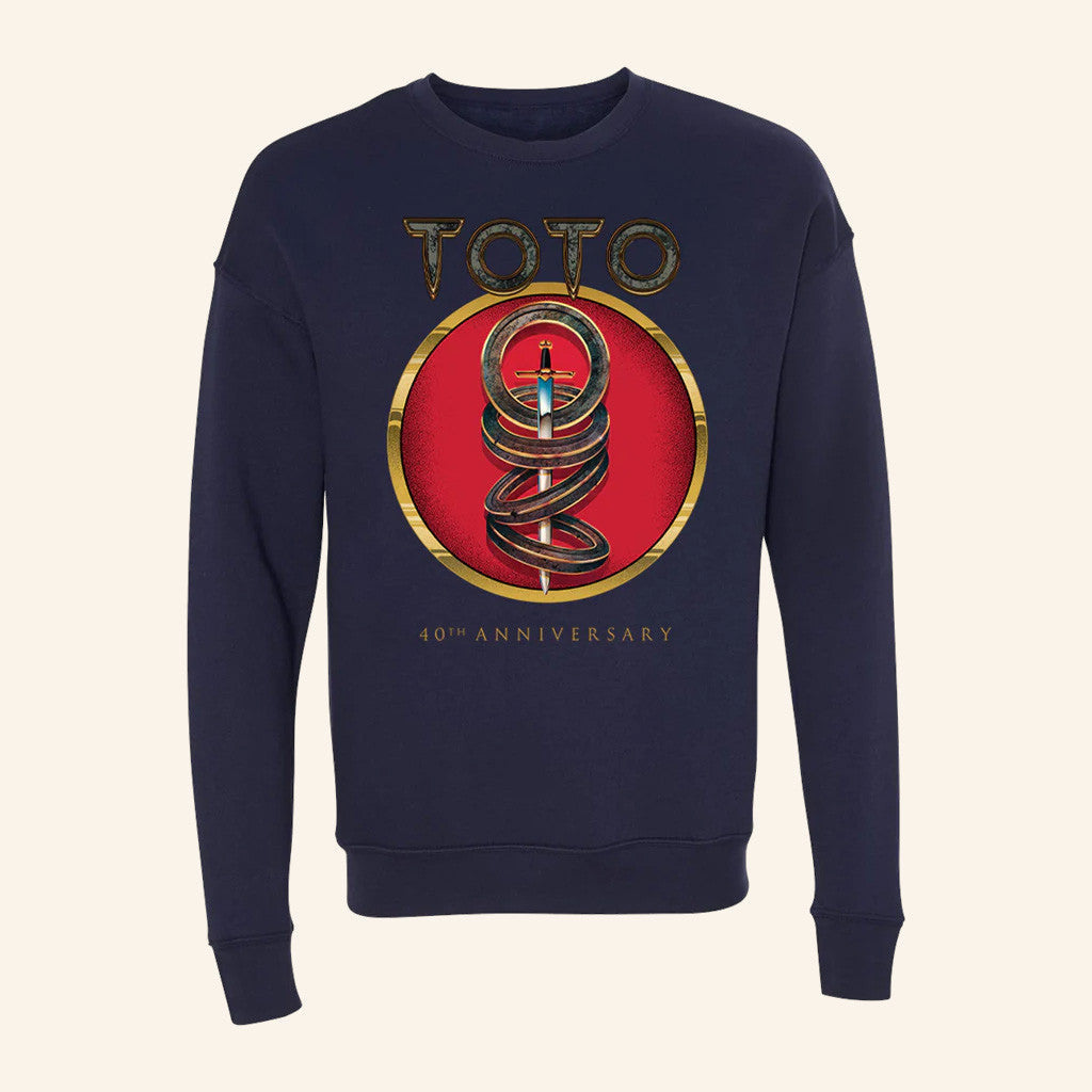 Toto Merch 40Th Anniversary Crewneck Sweatshirt Gifts For Husband - Lilybirchmarket