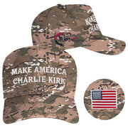 TPUSA Merch Make America Charlie Kirk Hat Camo Embroidered Turning Point USA Hat Father Gifts - Lilybirchmarket