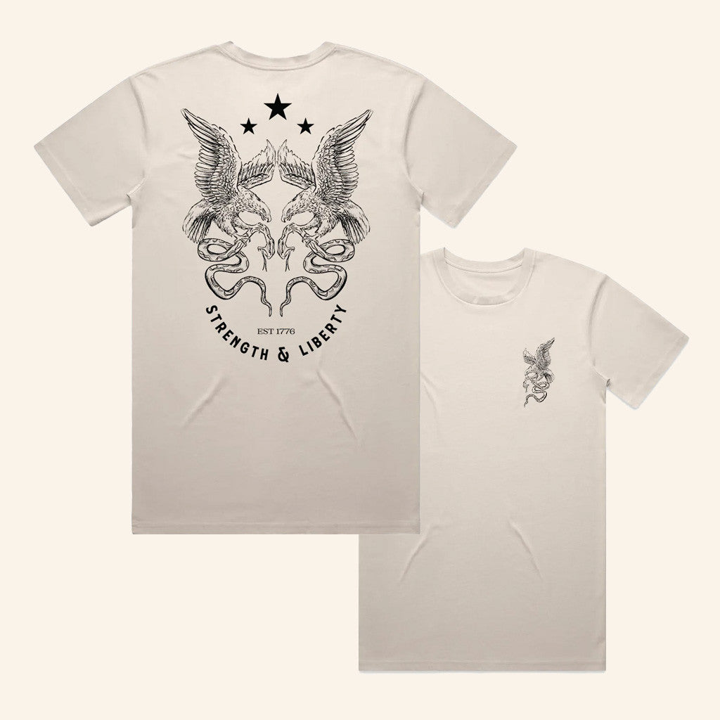 TPUSA Merch Strength And Liberty EST 1776 T-Shirt Unique Gifts For Husband - Lily Birch Market