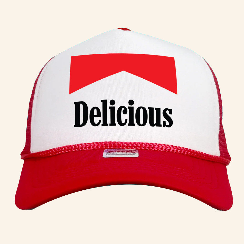 Trash Flower Merch Delicious Red Trucker Hat Christmas Gift Ideas For Boyfriend - Lilybirchmarket