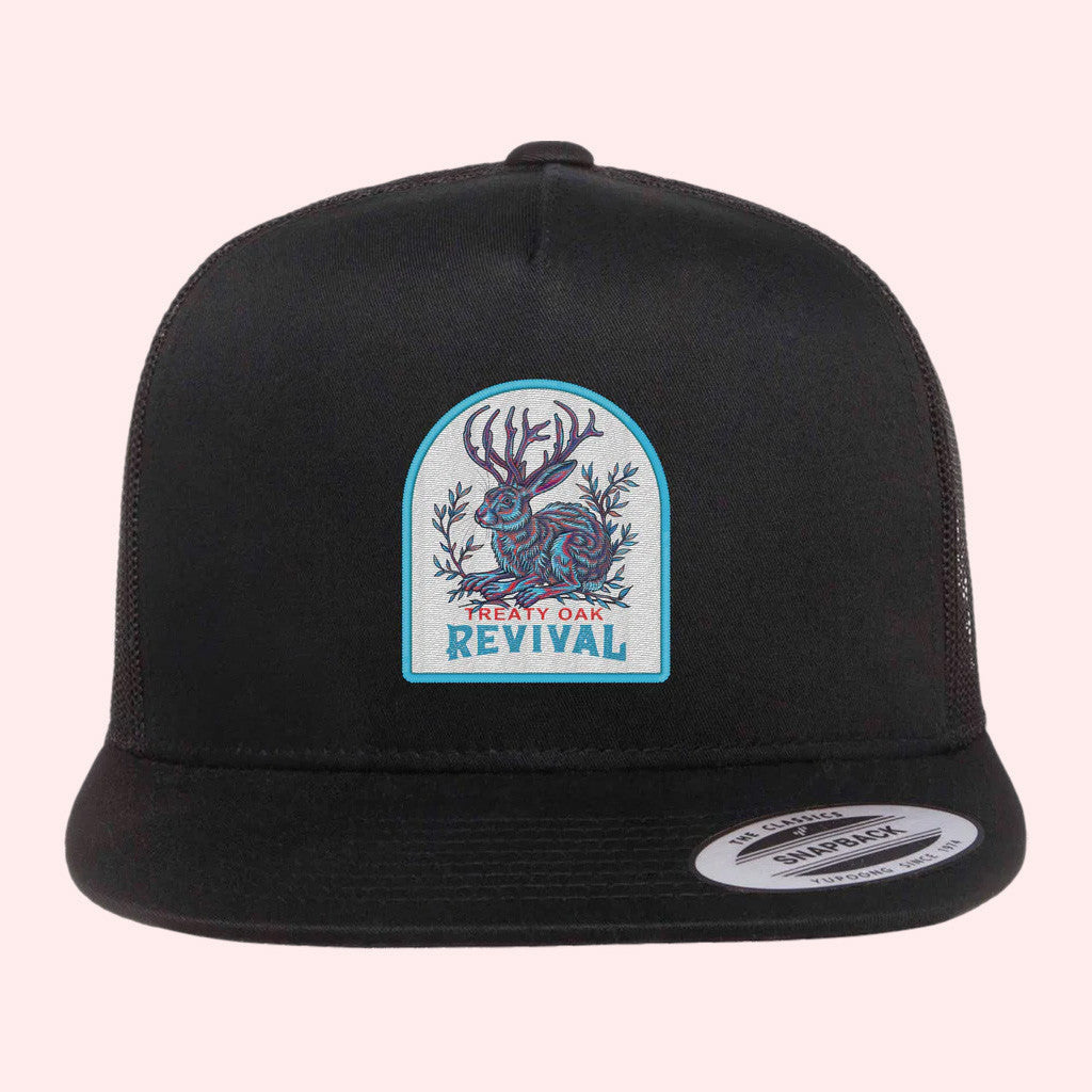 Treaty Oak Revival Merch Jack Rabbit Trucker Snapback Hat Gift Ideas For Boyfriend - Lilybirchmarket