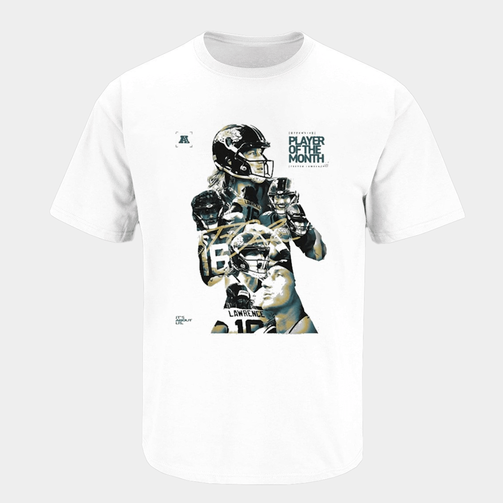 Trevor Lawrence Jacksonville Jaguars Player Of The Month T-Shirt Gifts For Football Fan - Lily Birch Market