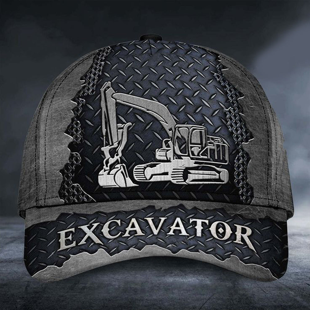 Trucker Excavator Hat Men's Vintage Hat Gift Idea For Excavator Driver - Lilybirchmarket