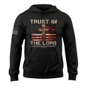 Trust In The Lost Hoodie American Flag Holy Cross Hoodie Christian Apparel Gifts - Lilybirchmarket