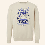 Try Guys Merch Good Try Triceratops Sweatshirt Gifts For Girlfriend - Lilybirchmarket