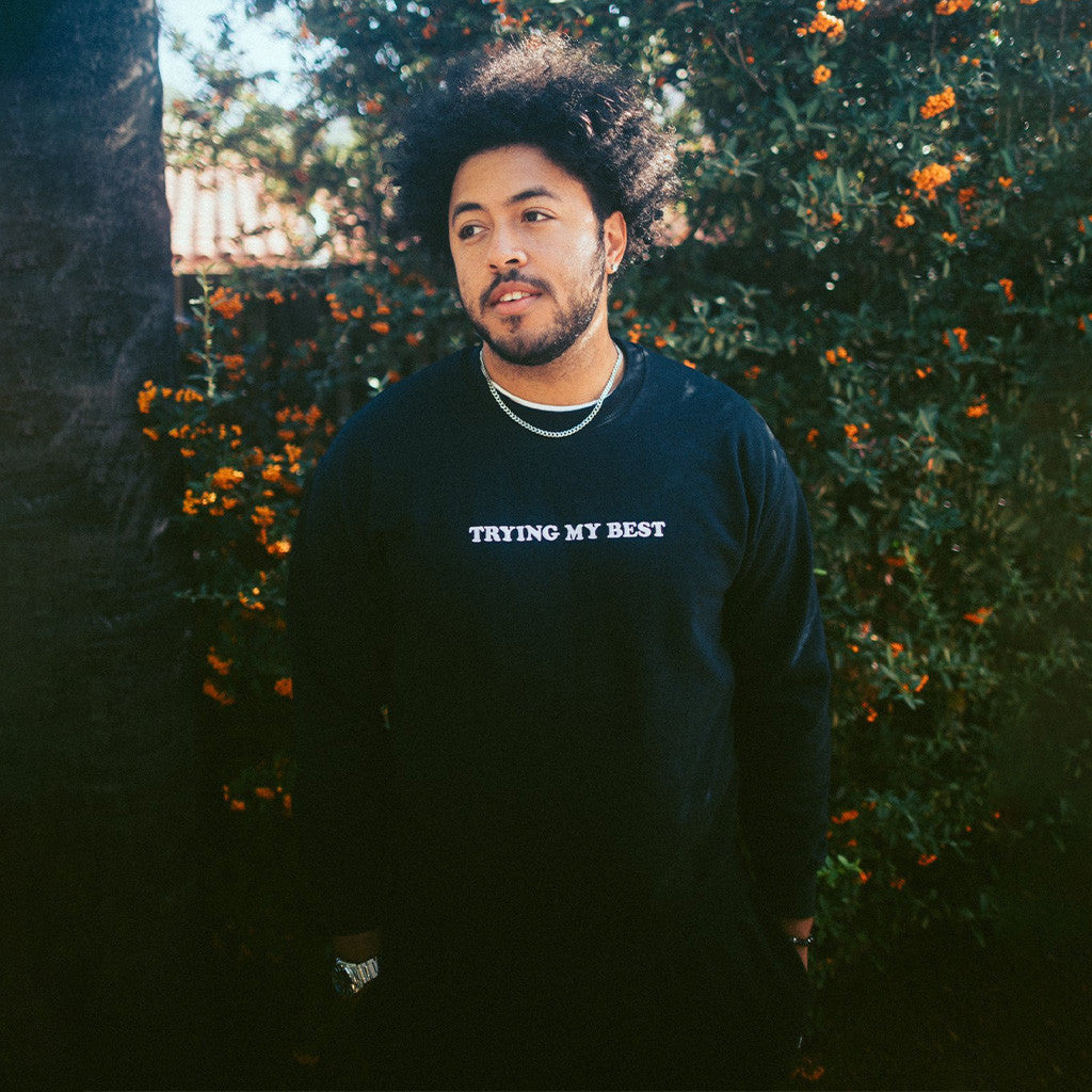 Trying My Best Sweatshirt Black Gifts For Husband - Lilybirchmarket
