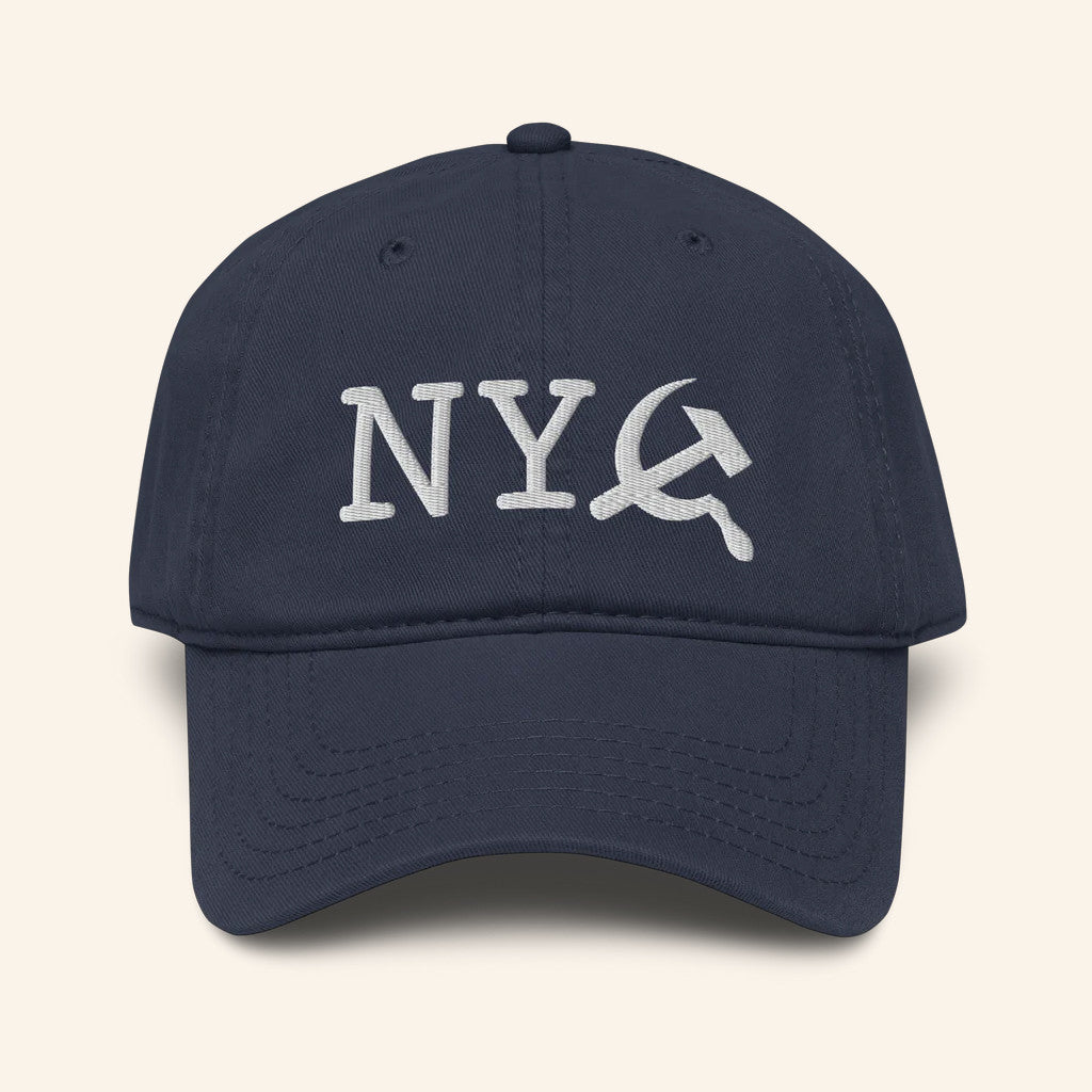 Tucker Carlson Network Merch NY Commie Navy Hat Embroidered Gift Ideas For Dad - Lilybirchmarket