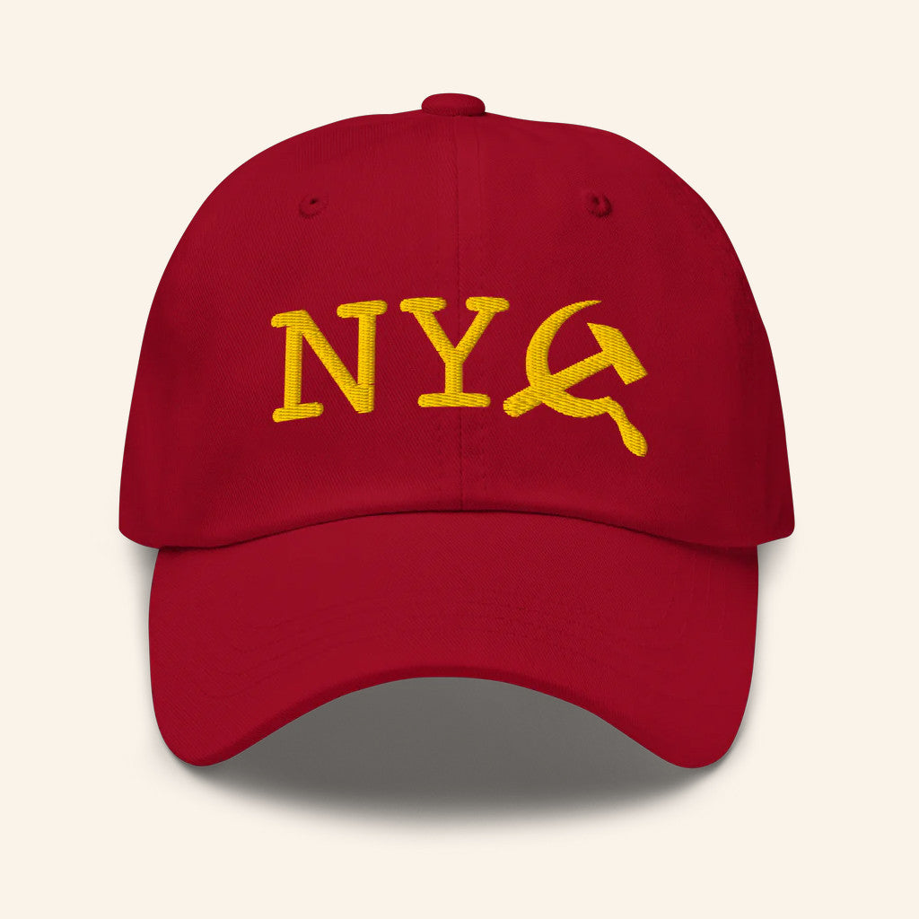 Tucker Carlson Network Merch NY Commie Red Hat Embroidered Gift Ideas For Father - Lilybirchmarket