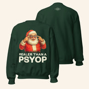 Tucker Carlson Network Merch Realer Than A Psyop Sweatshirt Xmas Gifts For Him - Lilybirchmarket