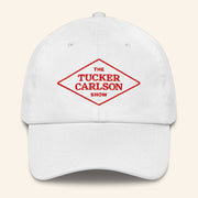 Tucker Carlson Network Merch The Tucker Carlson Show Dad White Hat Embroidered Gifts For Dad - Lilybirchmarket