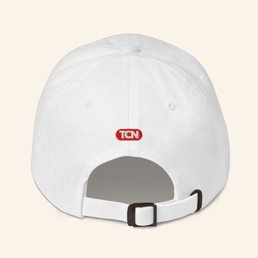 Tucker Carlson Network Merch The Tucker Carlson Show Dad White Hat Embroidered Gifts For Dad - Lilybirchmarket