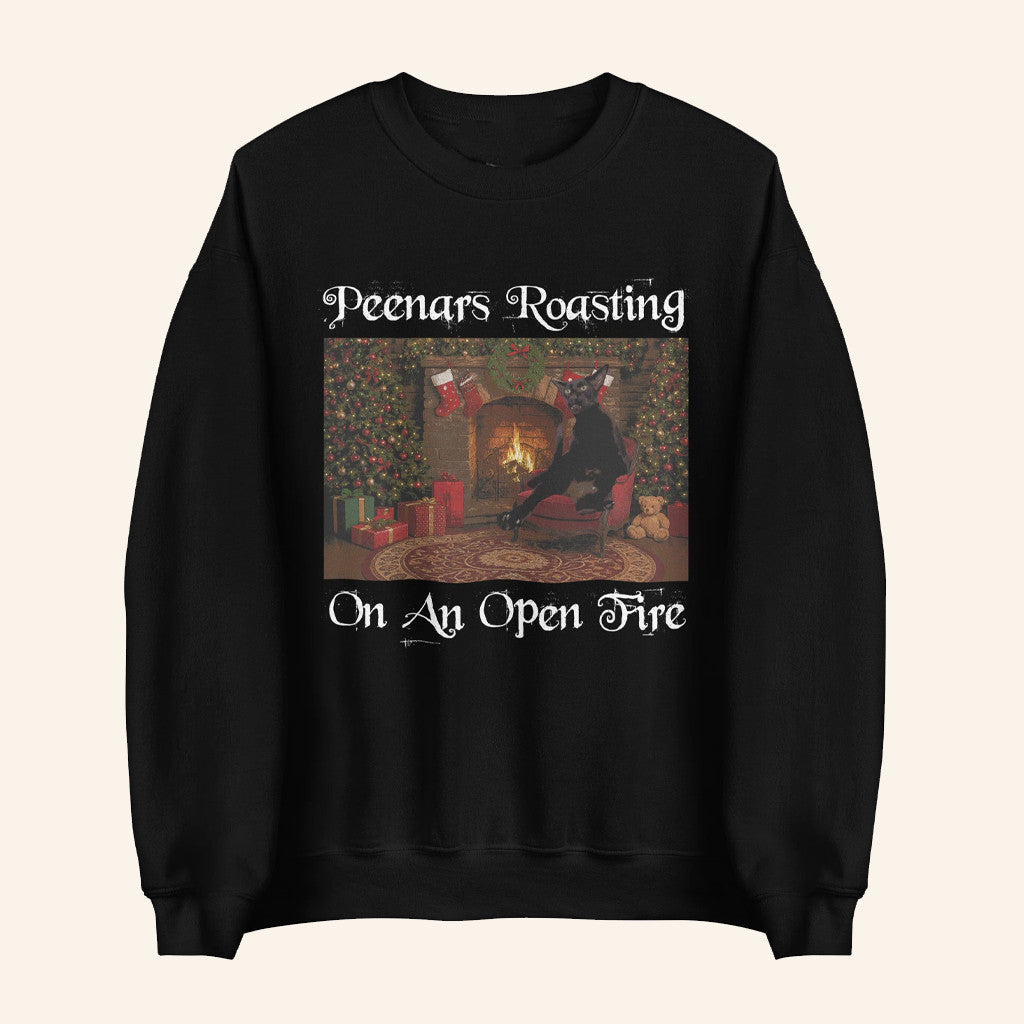 TUFCAT Merch Larry Peenars Roasting On An Open Fire Sweatshirt Xmas Gifts For Friends - Lilybirchmarket