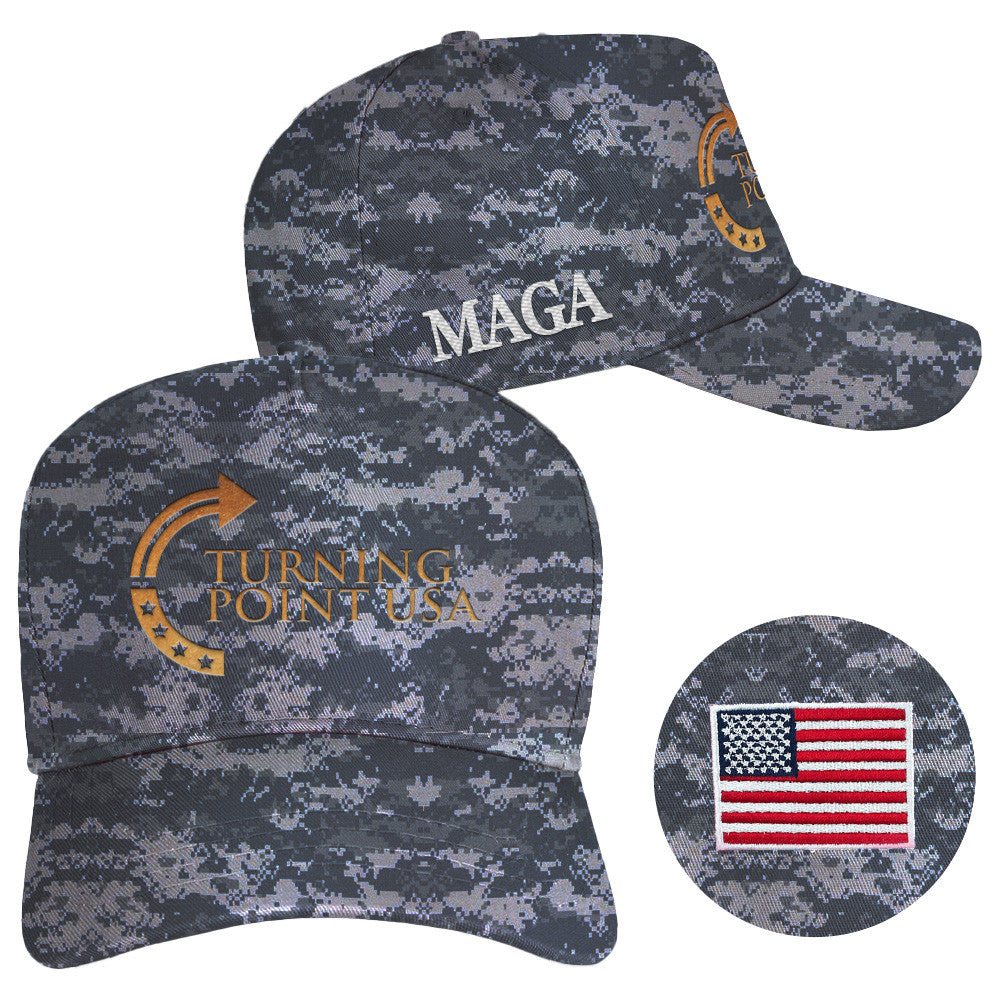 Turning Point USA Hat Charlie Kirk Hat Camo Embroidered MAGA Merch Patriotic Gifts - Lilybirchmarket