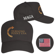 Turning Point USA Hat Charlie Kirk Hat Make America Great Again Hat Black Embroidered - Lilybirchmarket