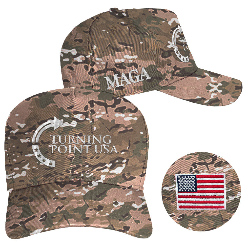 Turning Point USA Hat Charlie Kirk Hat Make America Great Again Hat Camo Embroidered - Lilybirchmarket