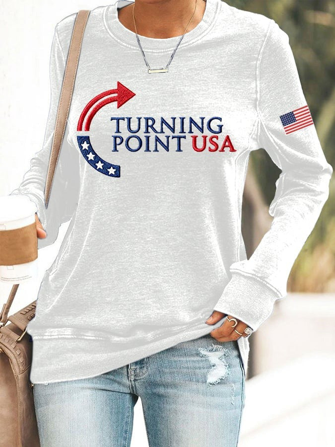 Turning Point USA Hat Embroidered Charlie Kirk Hat White Charlie Kirk Merchandise - Lilybirchmarket