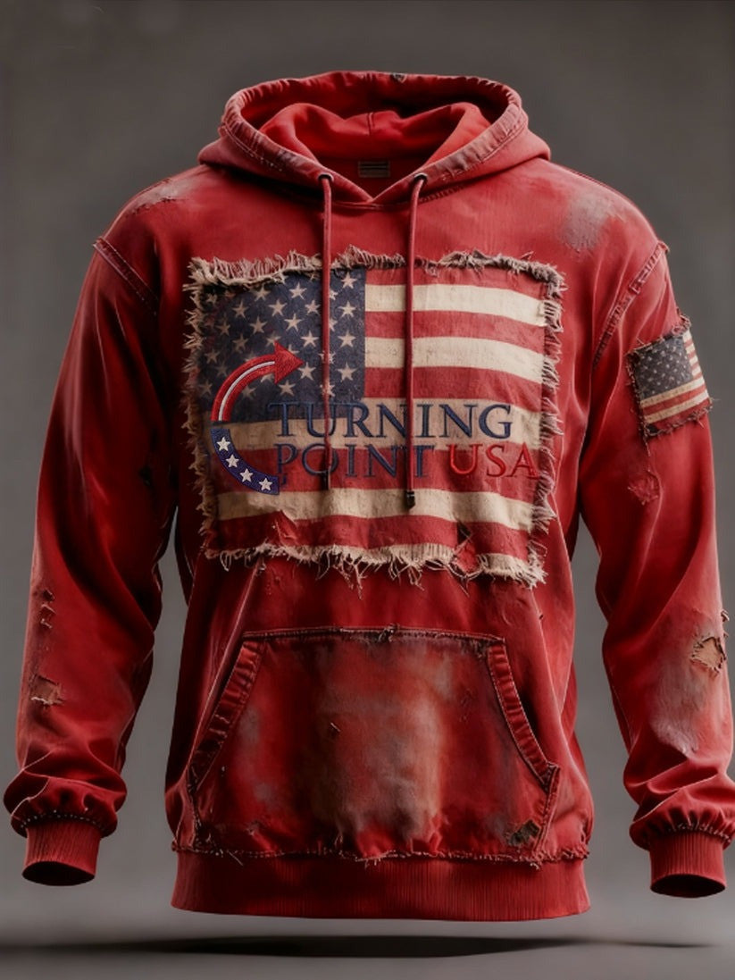 Turning Point USA Merch Red Charlie Kirk Hoodie Wear Red On October 14 Day Apparel Gifts - Lilybirchmarket