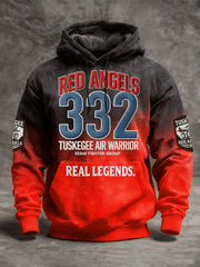 Tuskegee Air Warrior 332nd Fighter Group Hoodie Red Angels Real Legends Tuskegee Airmen Merch - Lilybirchmarket
