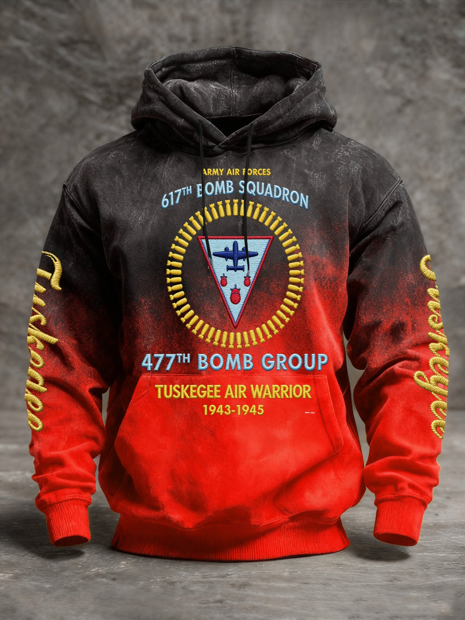Tuskegee Air Warrior Hoodie Army Air Force 617th Bomb Squadron 477th Bomb Group Tribute Hoodie - Lilybirchmarket