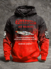 Tuskegee Air Warrior Marcus Garvey Hoodie Tuskegee Airmen Red Tails Hoodie Black History Pride - Lilybirchmarket