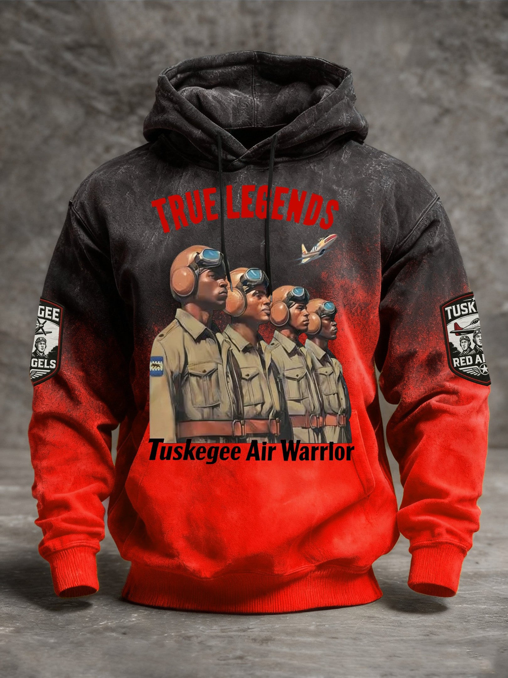 Tuskegee Air Warrior True Legends Hoodie Tuskegee Airmen Red Tails Merch Black History Veteran - Lilybirchmarket