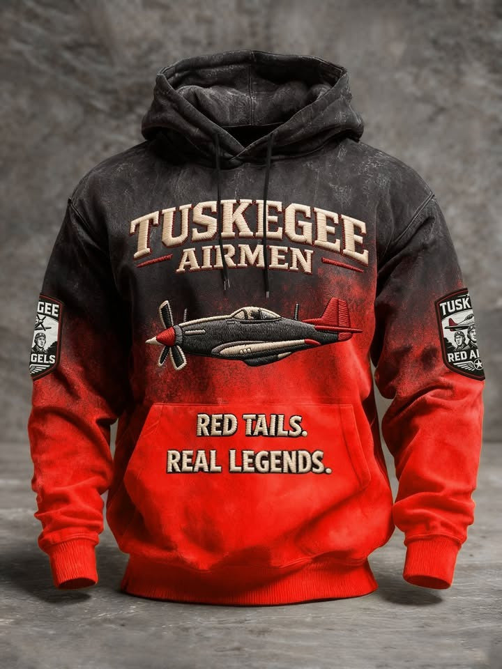 Tuskegee Airmen Hoodie Red Tails Real Legends Hoodie Black History Months Pride Apparel - Lilybirchmarket