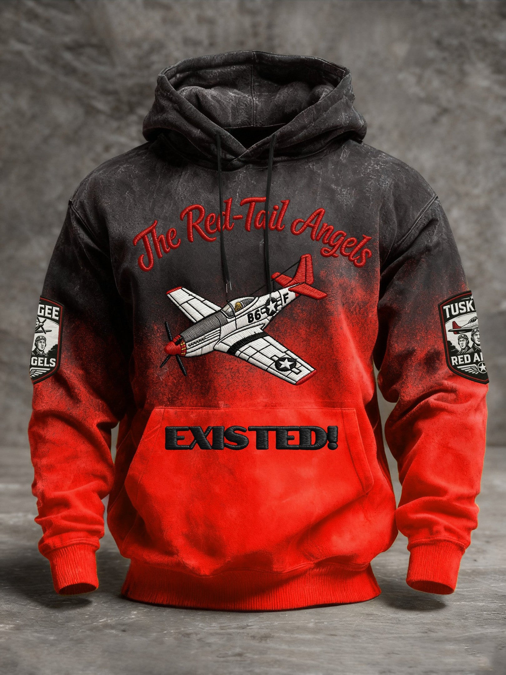Tuskegee Airmen Hoodie The Red Tail Angels Existed Hoodie Black History Veteran Merch For Men - Lilybirchmarket